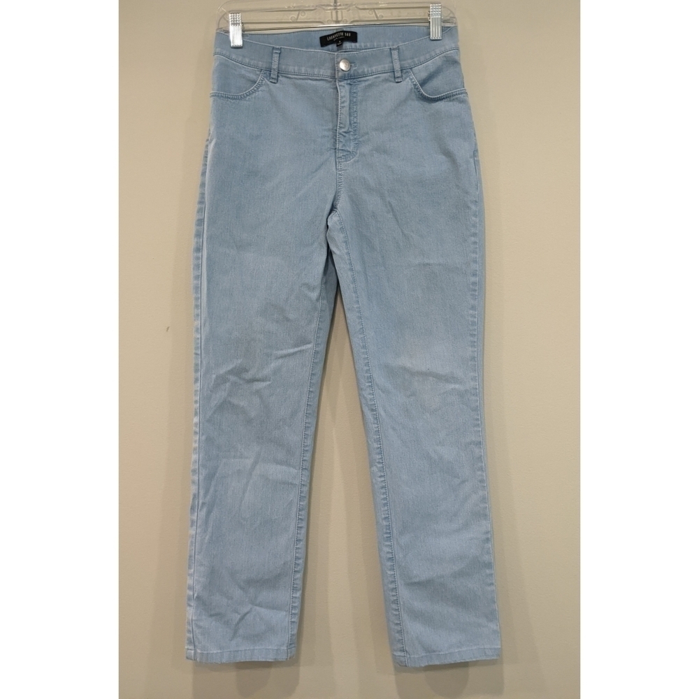 Lafayette 148 New York Blue Colored Denim Jeans Size 2